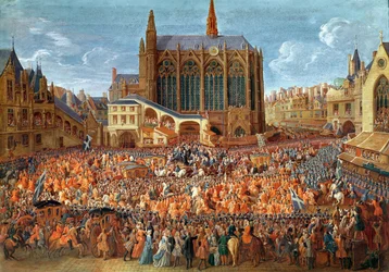 The Departure of Louis XV from Sainte-Chapelle after the 